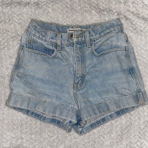 American Apparel High Waisted Denim Shorts